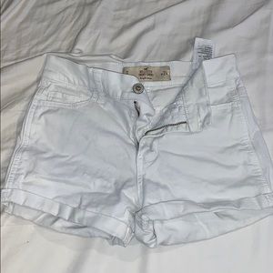 White hollister jean shorts